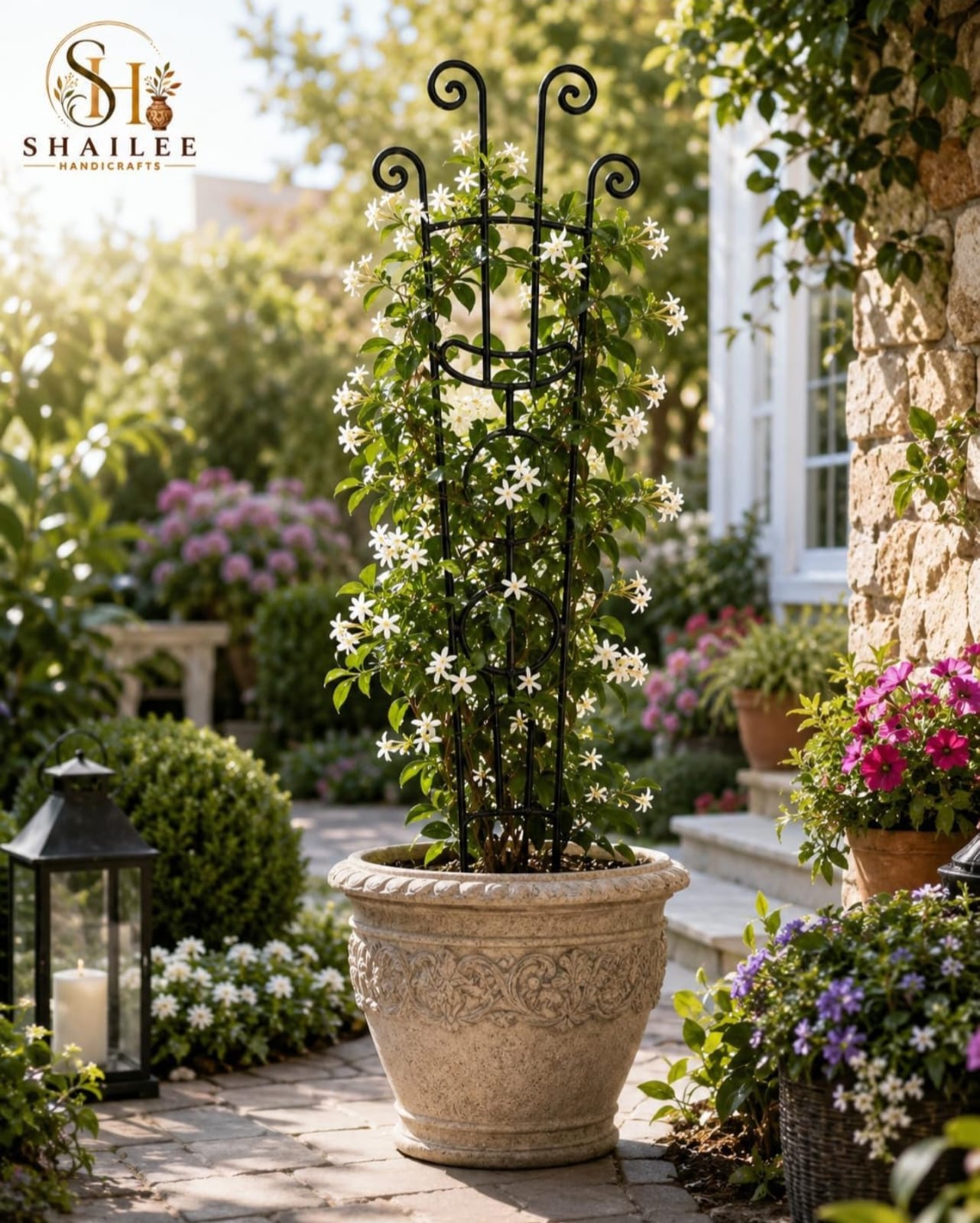 Adjustable Metal Plant Support Trellis | Rust-Resistant Indoor & Outdoor Climbing Plant Stand (3ft) - Image 3
