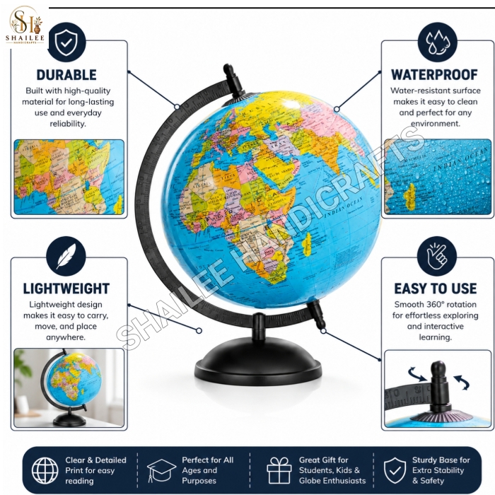 Decorative World Globe Tabletop
