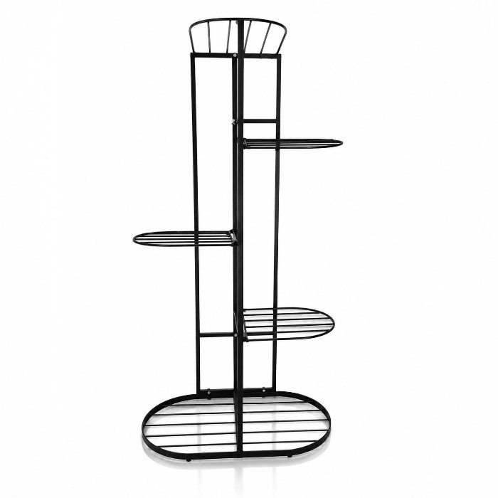 6 Tier Black Metal Plant Stand for Indoor & Balcony Plants - Image 2