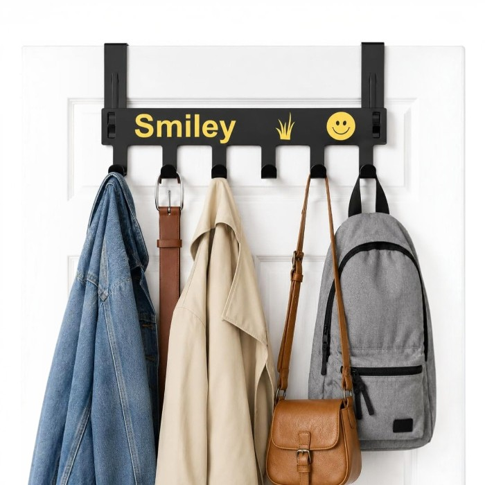 6 Hook Door Hanger for Clothes and Bags