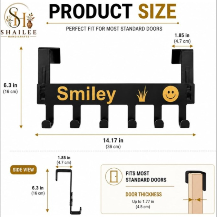 6 Hook Door Hanger Product Size