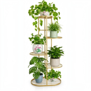 6 tier plant stand gold