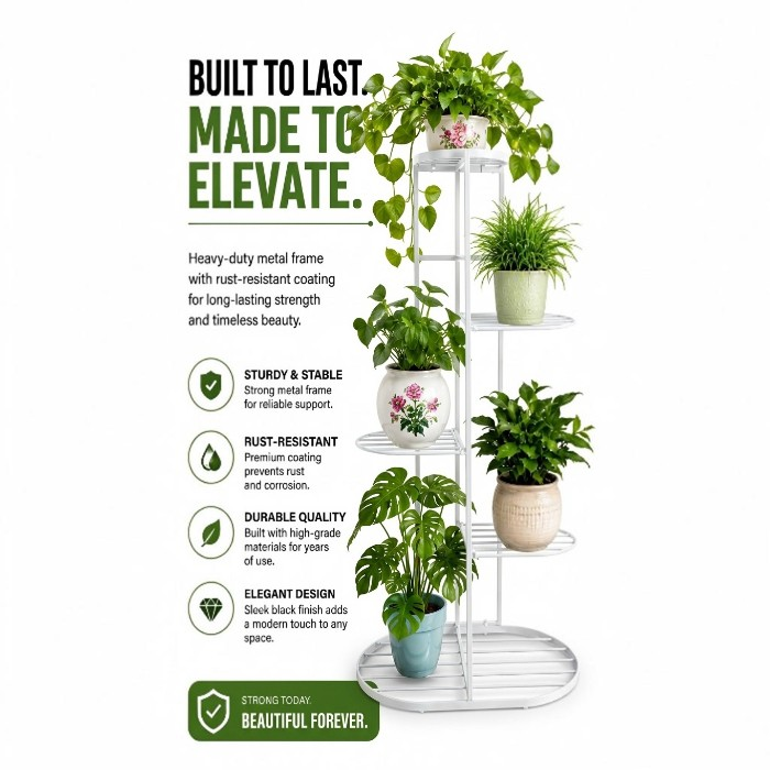 metal plant stand for balcony